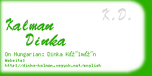 kalman dinka business card